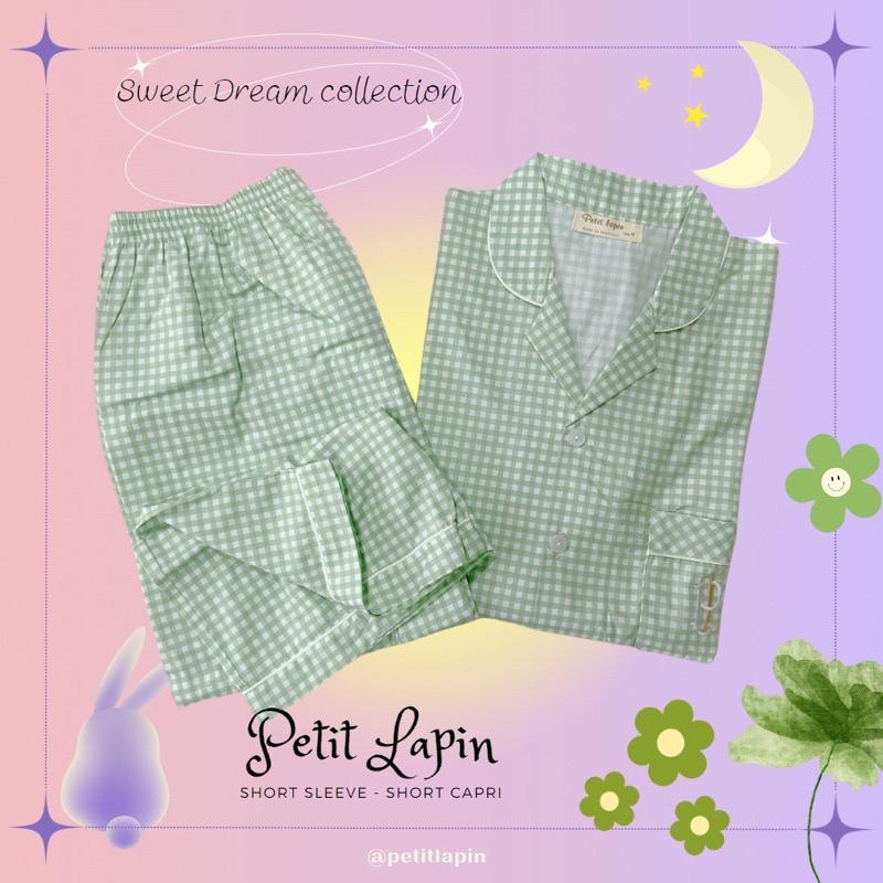 ชุดนอนผู้ใหญ่ ไซส์ L แขนสั้นขายาว แบรนด์ Petit Lapin
