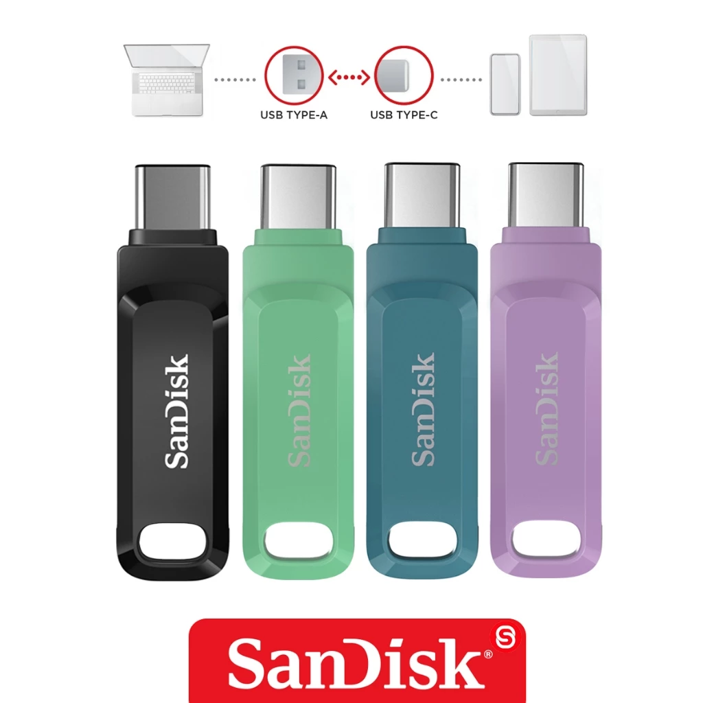 SANDISK ULTRA DUAL DRIVE GO USB TYPE-C 64GB 128GB 256GB (SDDDC3) FlashDrive แฟลชไดรฟ์ สำหรับโทรศัพท์