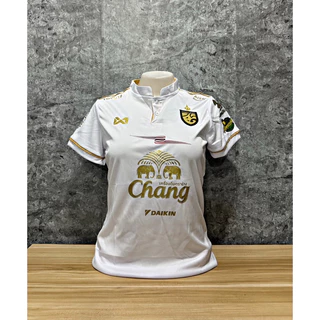 เสื้อบอลเสื้อกีฬาคอจีนผู้หญิงขนาดฟรีไซร้อก32ถึง38ทรงเข้ารูปป้ายห้อยxL