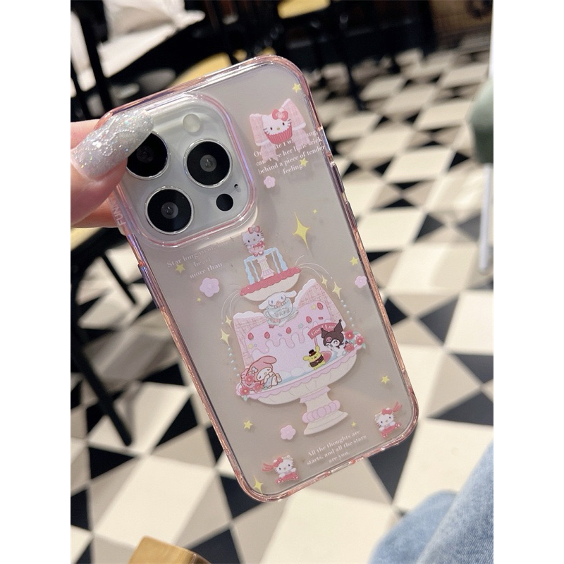 ** มาใหม่ เคสชมพูใสลายน้ำพุ *กันเลนส์กล้อง กันกระแทก