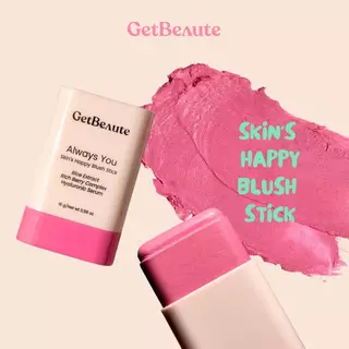 ถูก/แท้/มีไลฟ์ (มีสีใหม่) บลัชออน GetBeaute Skin’s Happy Blush Stick เก็ตโบว์เต้ บลัชสติ๊ก บลัชออนแท่ง ปัดแก้ม แก้มฉ่ำ