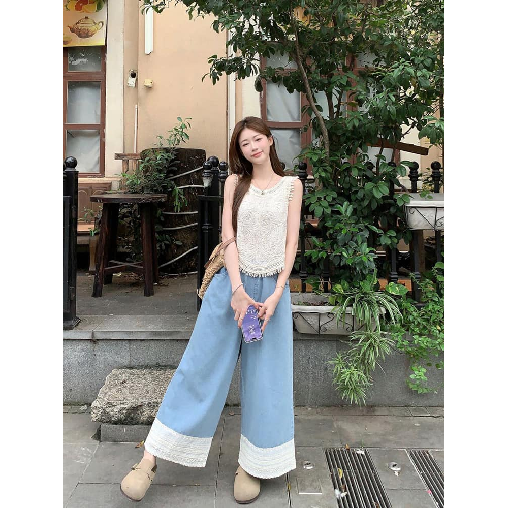 Mogwany พรี Karla Set (เสื้อ+กางเกง) ชุดเซ็ต2ชิ้น น่ารัก เกาหลีเกาใจมาก แมทช์ง่าย ใส่แยกก็สวยค่ะ ใส่ไปคาเฟ่,ภูเขา