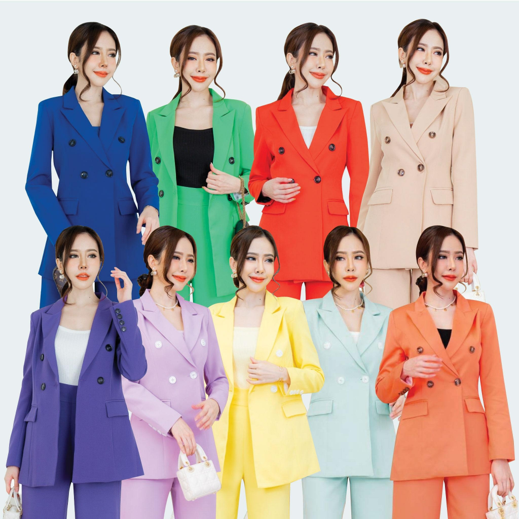 เสื้อสูทผู้หญิงแขนยาวแฟชั่น  No.2259  S-6XL  (เฉพาะเสื้อ)
