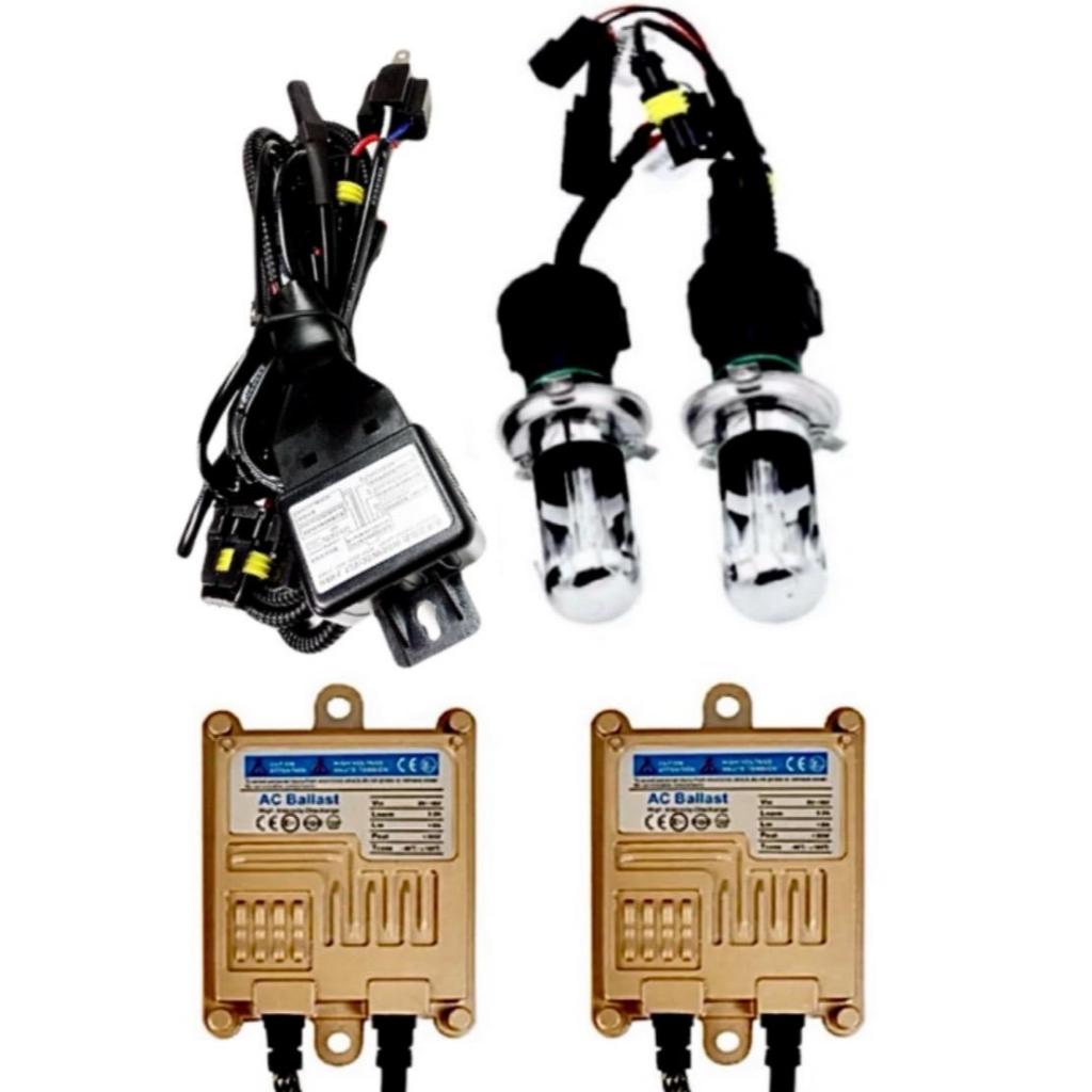 fd_24hr  ชุดหลอดไฟ XENON HID 55Wเป็นชุด 1คู่ ขั้วH4-H/L พร้อมสายH4slide ค่าสี 4300K 6000K 8000K 1000