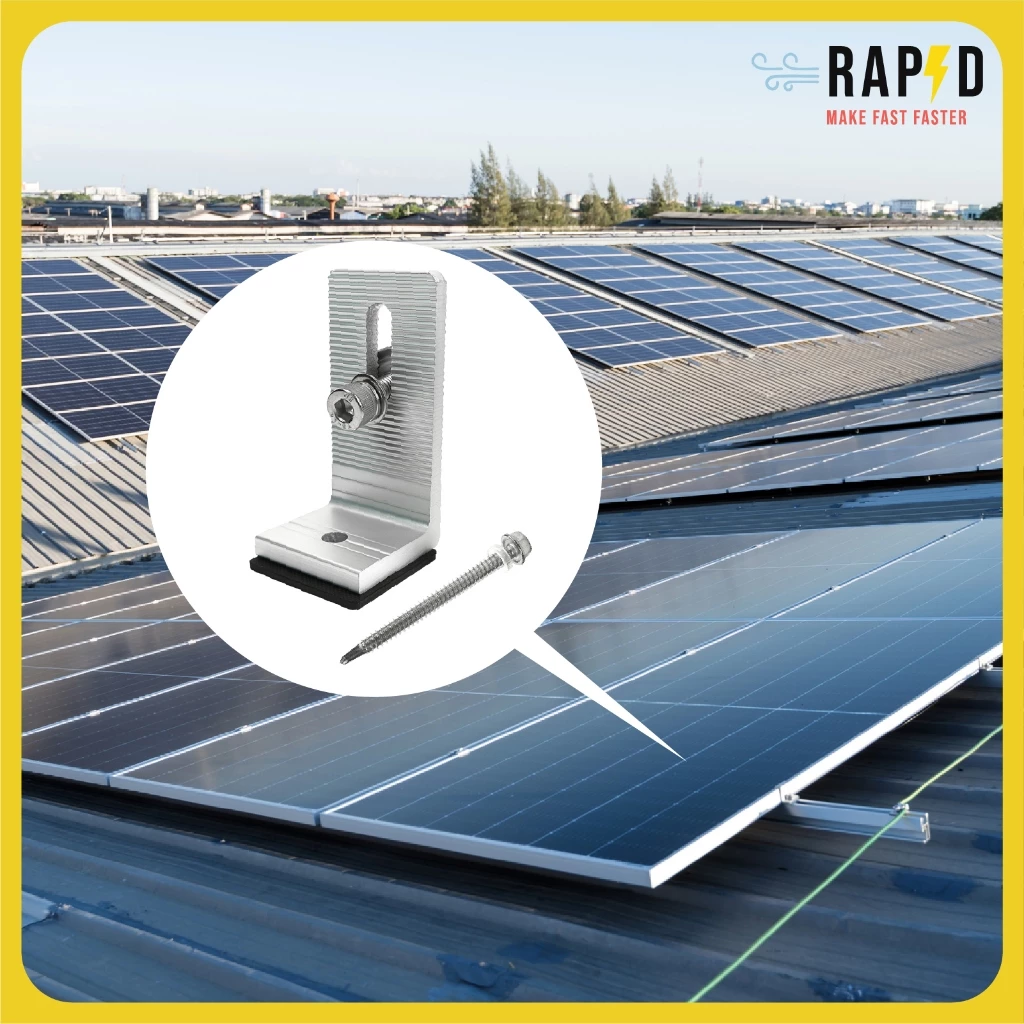 RAPD ยึดหลังคาเมทัลชีท Solar Mounting - L Feet(52215) (ราคาต่อชิ้น) สินค้าคุณภาพ ส่งไว