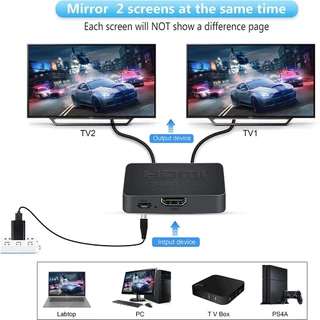 HDMI Splitter In 1 Out 2 Out4 พร้อมด้วย Power Adapter Splitter รองรับ HDMI 4K*2K 2160P, 3D