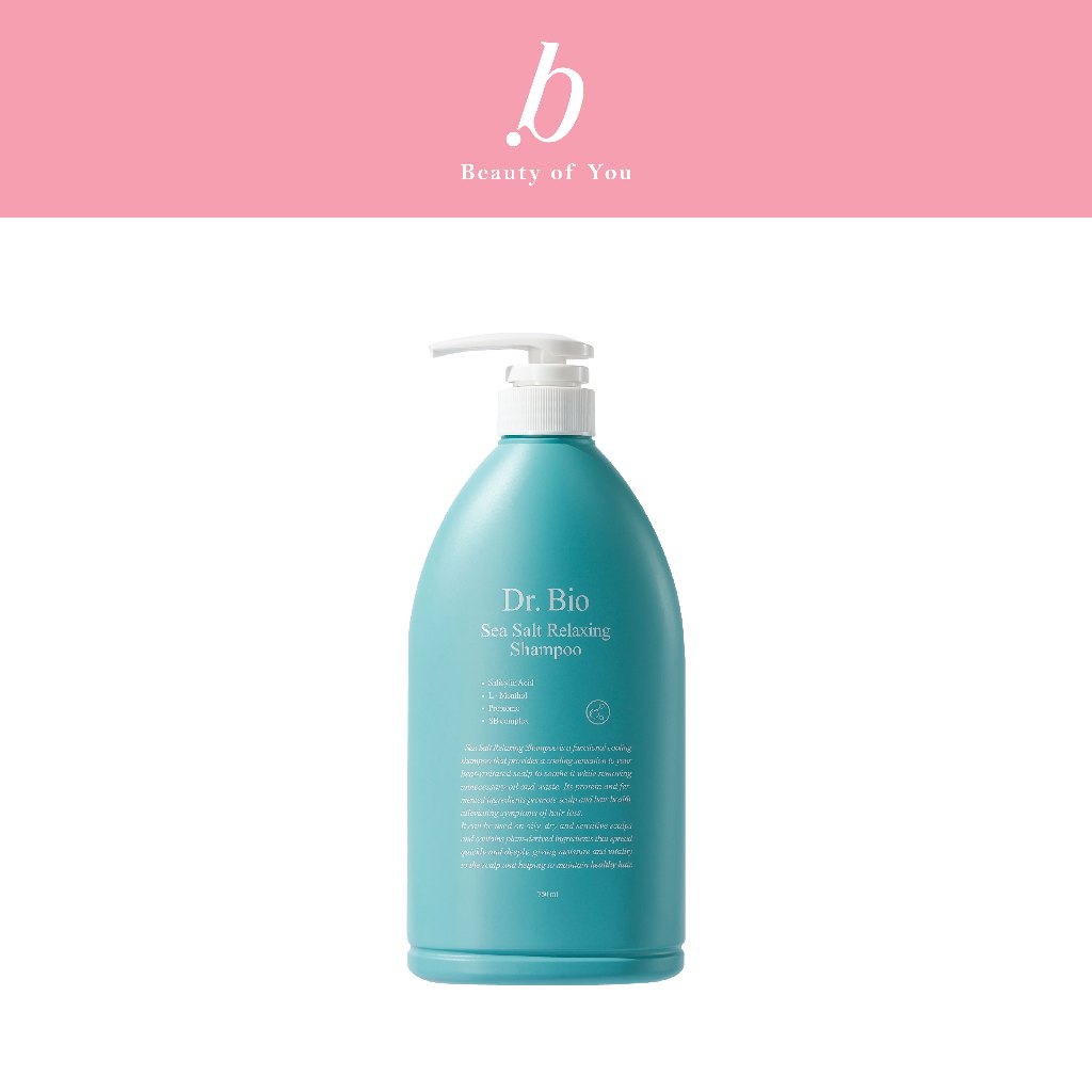 DR.BIO SEA SALT RELAXING SHAMPOO 750ML (แชมพูทำความสะอาดเส้นผม ลดอาการผมขาดหลุดร่วง)