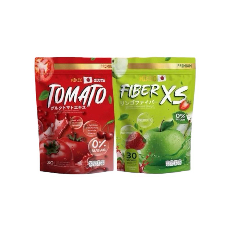 (ราคาต่อ1ห่อ) มิเกว ไฟเบอร์/กลูต้า Mikeo Fibrer/Gluta ผลิตภัณฑ์เสริมอาหาร บรรจุ30ห่อ