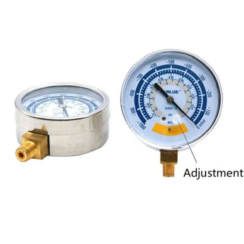 ไมครอนเกจ Vacuum Gauge VALUE แบบเข็ม พร้อมวาล์วปิดเปิด ตรวจสอบรั่ว หน้าจอ 63mm จัดชุด 3 ชิ้น สามารถดูแรงดันน้ำยาแอร์ได้ - รูปที่ 2