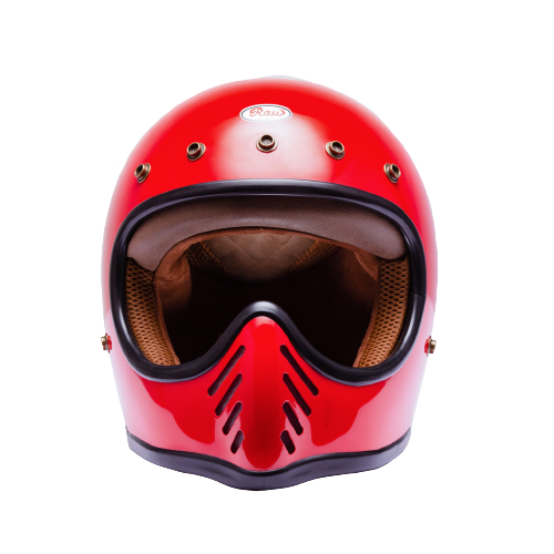 RAW VINTAGE HELMET | RED / BLACK