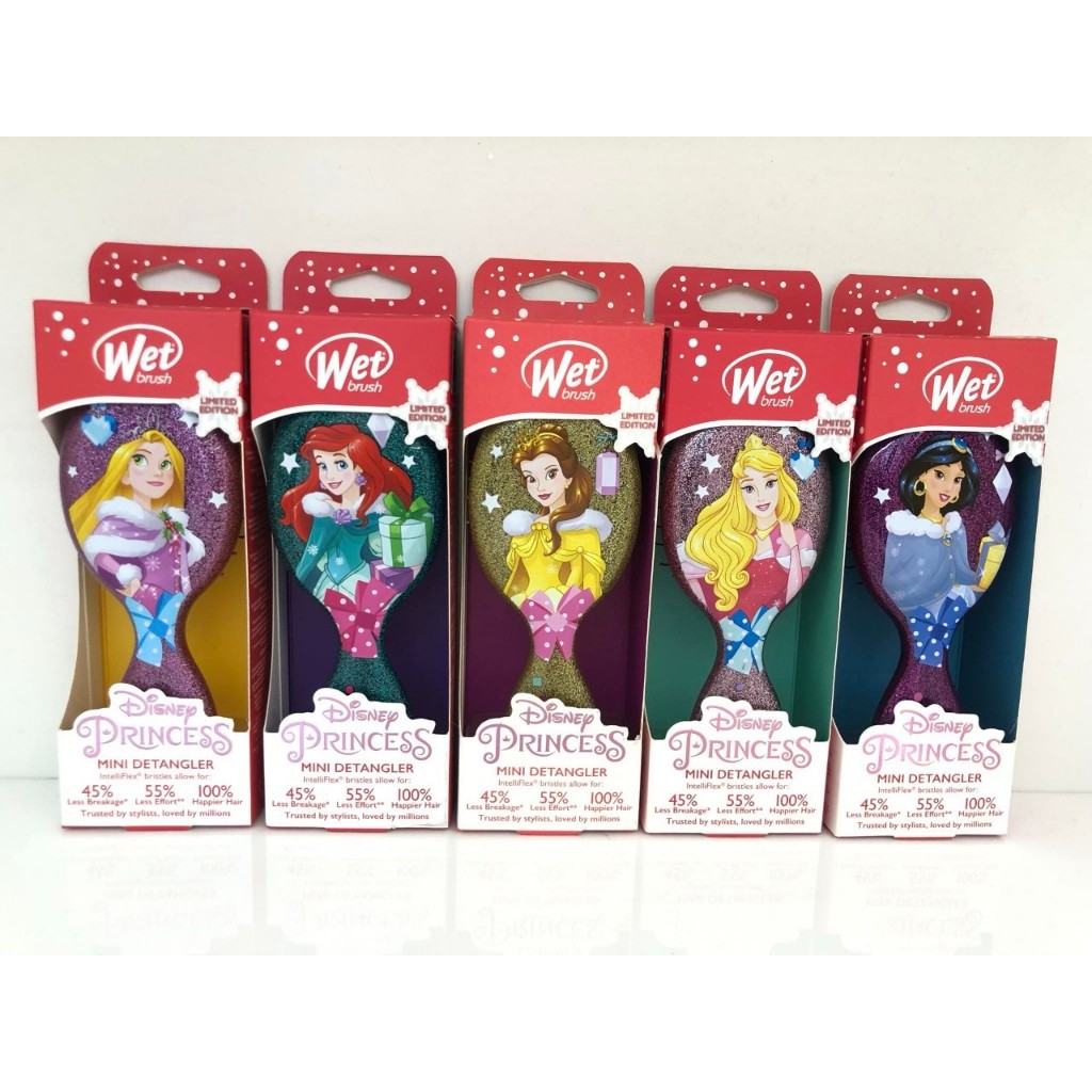 WET BRUSH แปรงหวีผมทรงรี รุ่น ดิสนีย์ พรินเซส มินิ DISNEY GLITTER BALL MINI DETANGLER