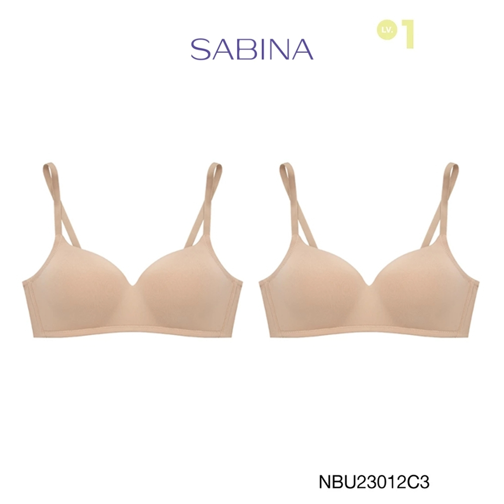 Sabina เสื้อชั้นใน (Set 2 ชิ้น) รุ่น Pretty Perfect Level 1 เสื้อชั้นใน ไร้โครง รหัส NBU23012C3 - สี