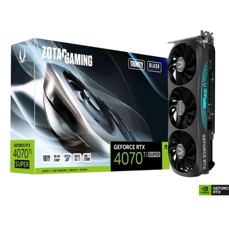 (มือ 1) VGA ZOTAC GEFORCE RTX 4070 TI SUPER TRINITY BLACK OC - 16GB GDDR6X
