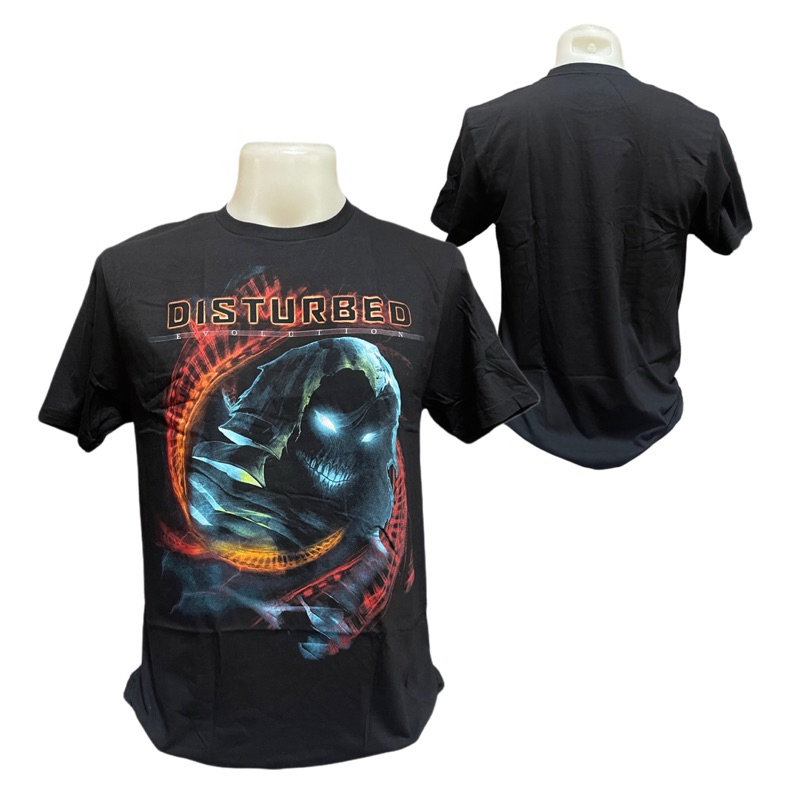 เสื้อยืดวงดนตรี DISTURBED T-SHIRT ลาย DNA SWIRL (2023) ลิขสิทธิ์ของแท้100% UK