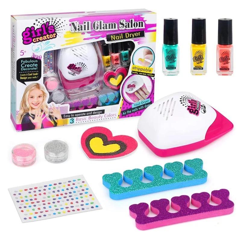 [พร้อมส่ง]ชุดทำเล็บสำหรับเด็ก ทาเล็บเด็ก  น้ำยาทาเล็บ ลอกออกได้ กริตเตอร์