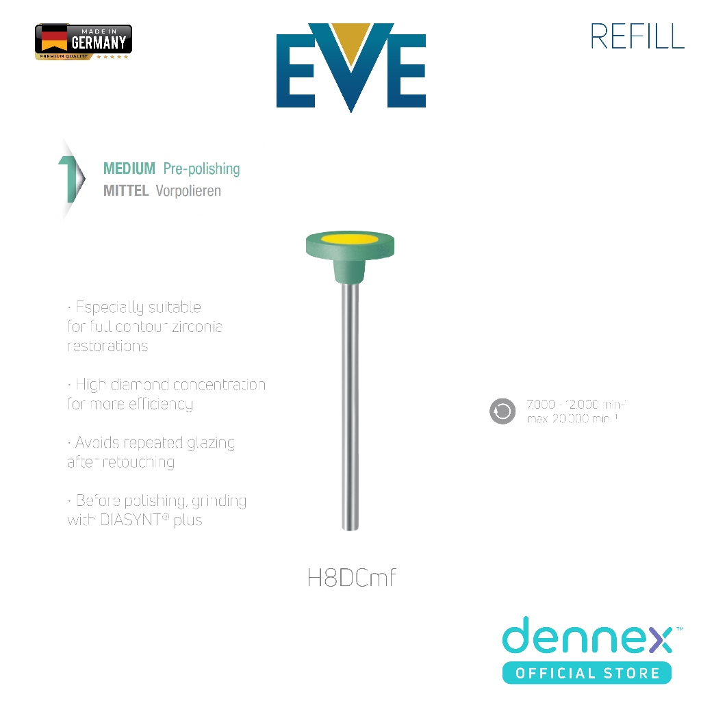 Refill หัวขัด EVE DIACERA HP " H8DCmf " by Dennex