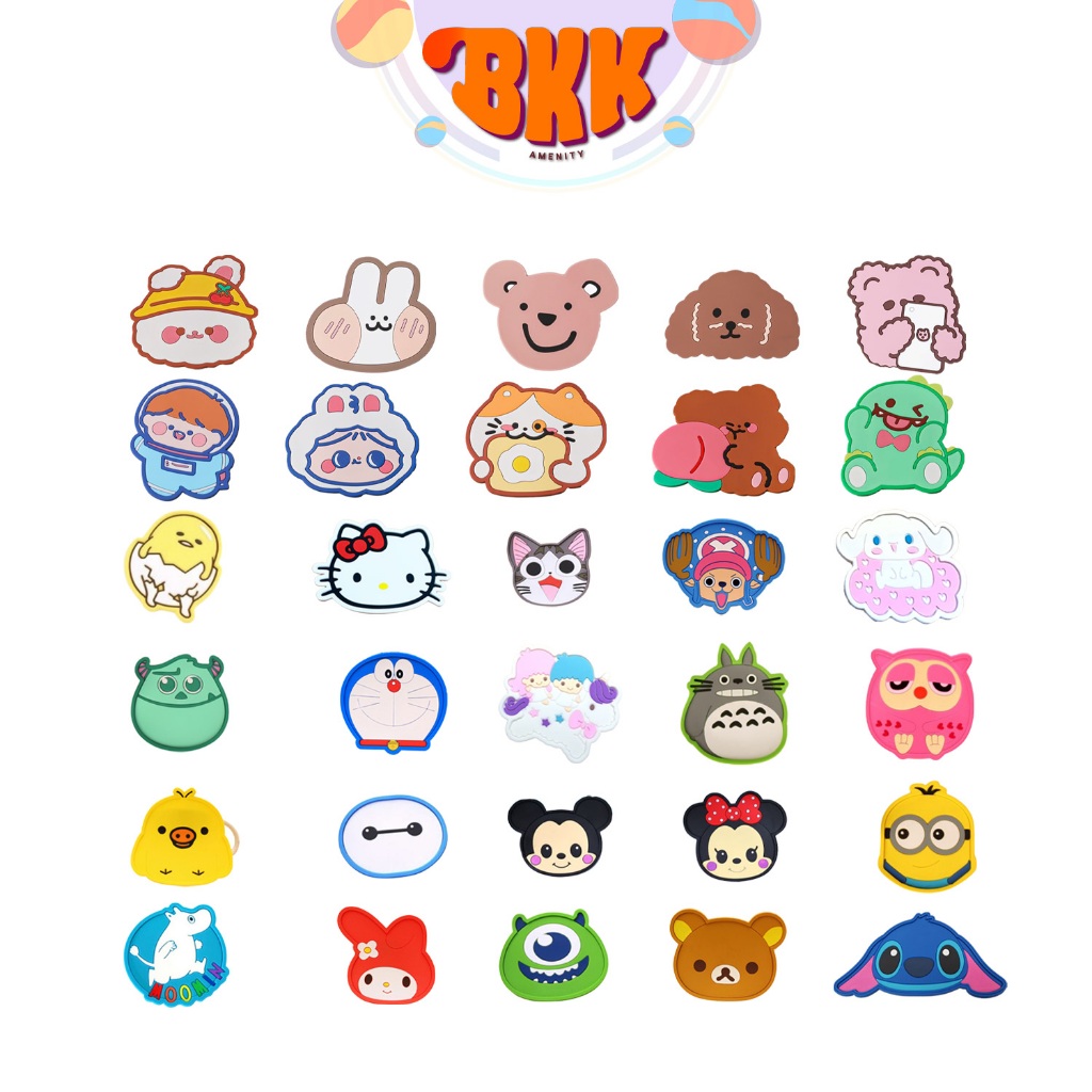 แผ่นรองแก้ว ที่รองแก้ว ลายการ์ตูนสุดน่ารัก ทำจากซิลิโคน [ จำนวน 1 ชิ้น ]