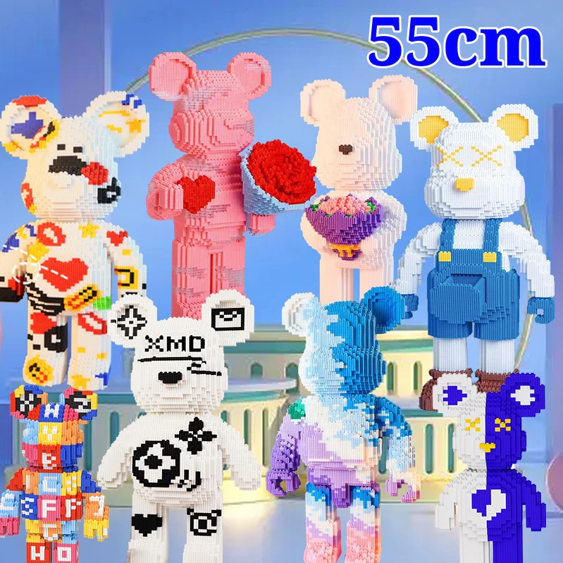 บล็อกตัวต่อ Bearbrick ชุด 2 ชิ้น บล็อกอาคาร 3D thumbnail 8
