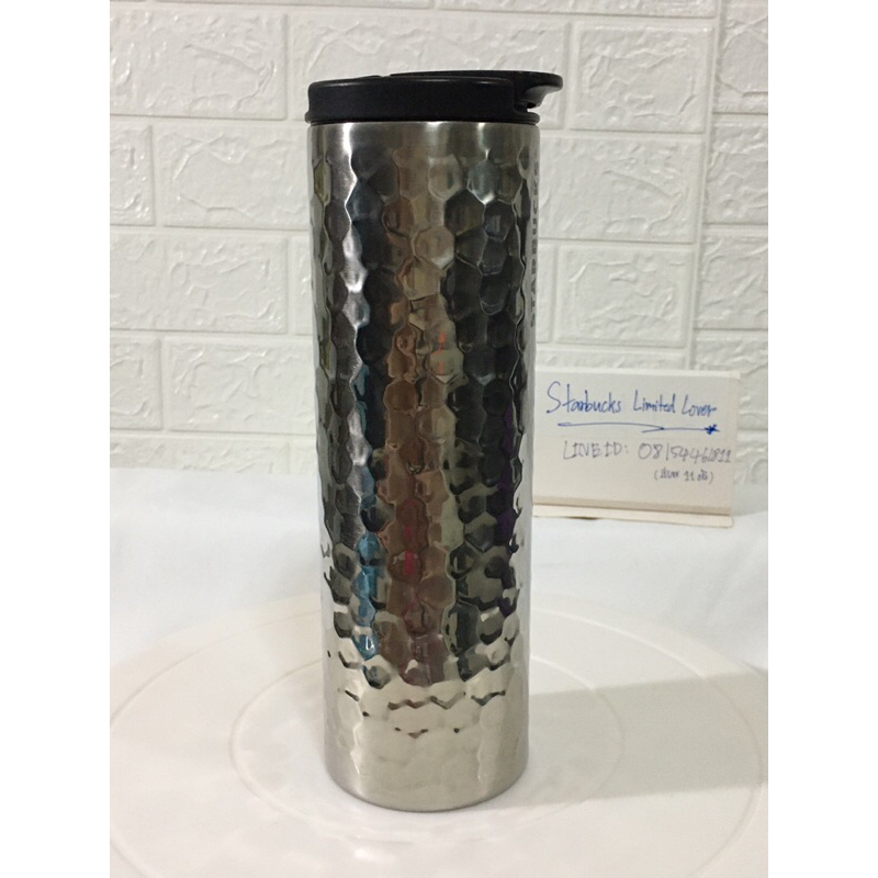 😮ใบนี้ออกเมื่อ2010 classic แก้วStarbucksของแท้100% Starbucks USA sliver scale tumbler 16oz  Have mus