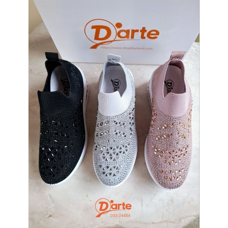 [ชมพู41] ดาร์เต้ แท้💯% s36-41 ผ้าใบเสริมส้น สนีกเกอร์ สลิปออน รหัส D53-24484
