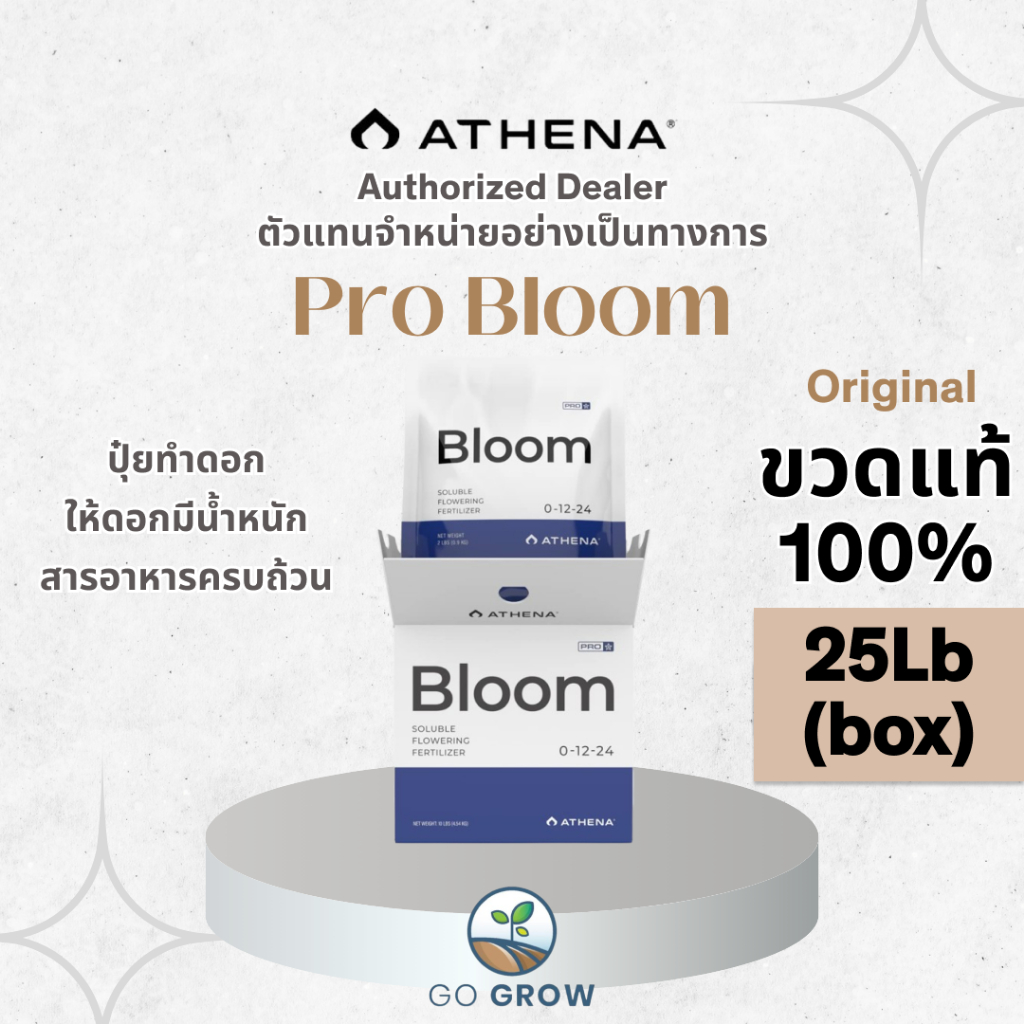 [ขวดแท้] Athena Pro Bloom 25Lb (Box) ปุ๋ยทำดอกให้ดอกมีน้ำหนัก ปุ๋ยเสริมให้สารอาหารครบถ้วน
