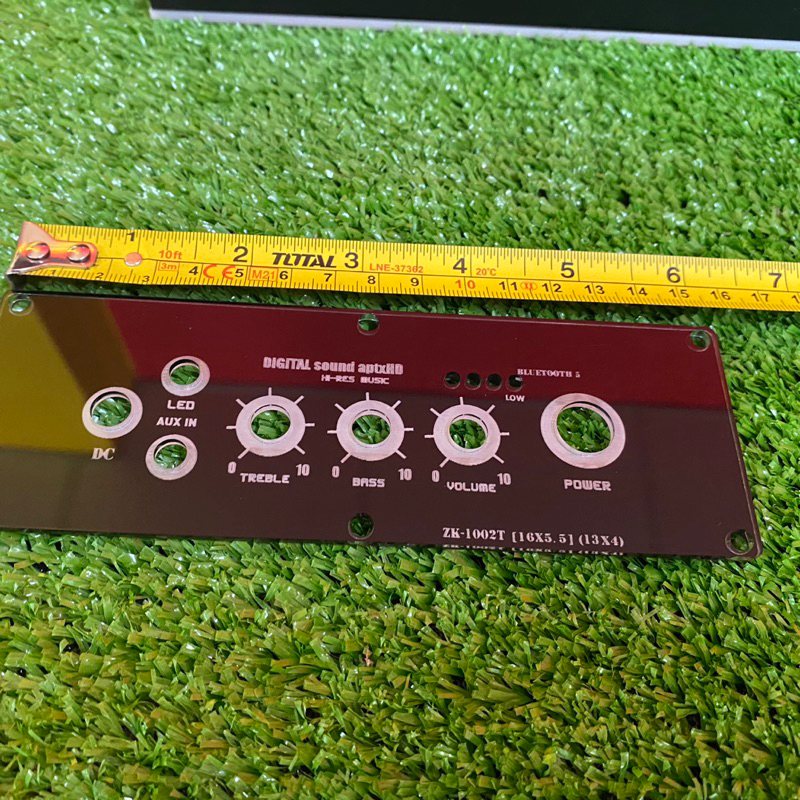 แผ่นเพลท ZK 1002t สีดำเงา 13cm x 4cm ลำโพงบลูทูธdiy 1 ชิ้น