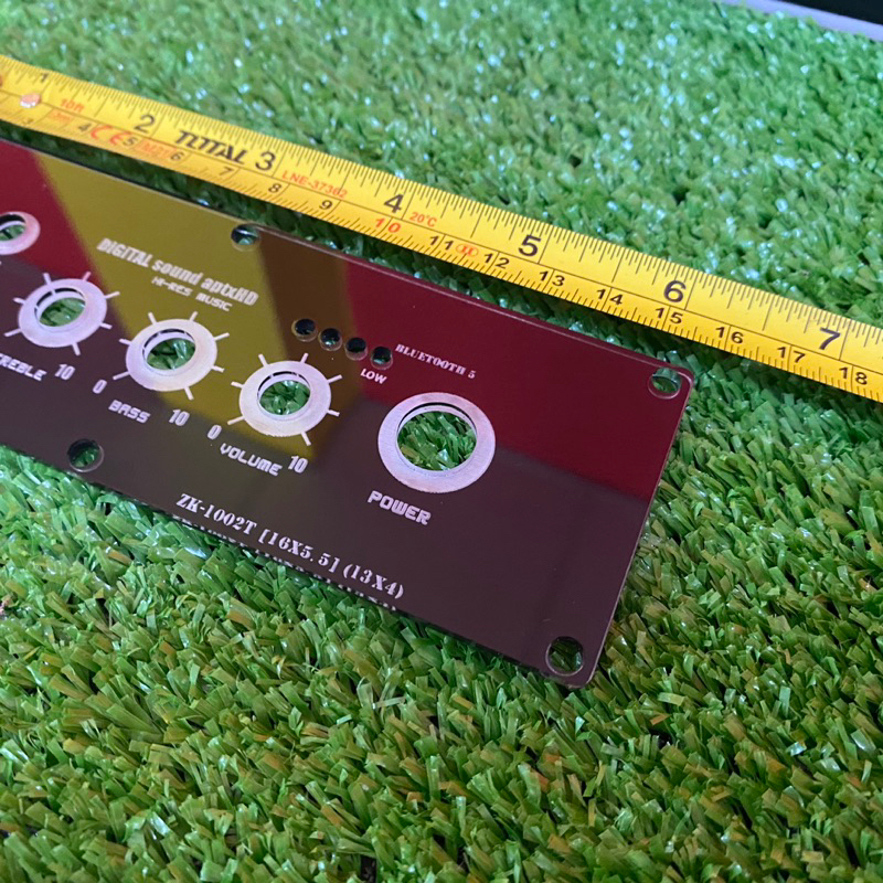 แผ่นเพลท ZK 1002t สีดำเงา 13cm x 4cm ลำโพงบลูทูธdiy 1 ชิ้น