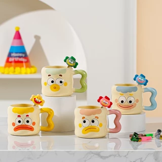 แก้วกาแฟ พร้อมกล่องของขวัญ ลายตัวตลกสวย น่ารัก ราคาดี หลายแบบ เข้าไมโครเวฟได้
