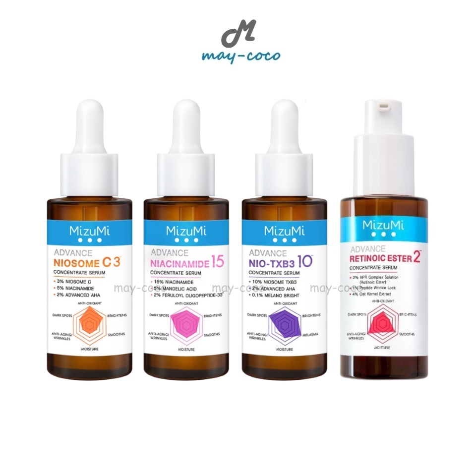 ถูก/แท้/มีไลฟ์ (30ml.) เซรั่ม MizuMi Advance Serum มิซึมิ เซรั่มโดสสูง บำรุงผิว กระจ่างใส ลดจุดด่างดำ หน้าขาว