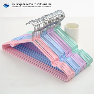 PAUS BIRU ไม้แขวนเสื้อผู้ใหญ่ ร่องกันผ้าลื่น 1ชุด 40 ชิ้น เเพ็ค รับน้ำหนักได้ดี บริการส่งด่วน