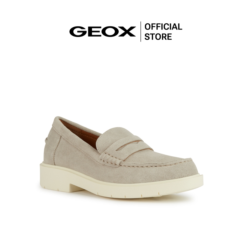 GEOX รองเท้าหนังผู้หญิง รุ่น D SPHERICA EC1 - LT GREY SS24 (D25QRAC1010F_S4GYXX)