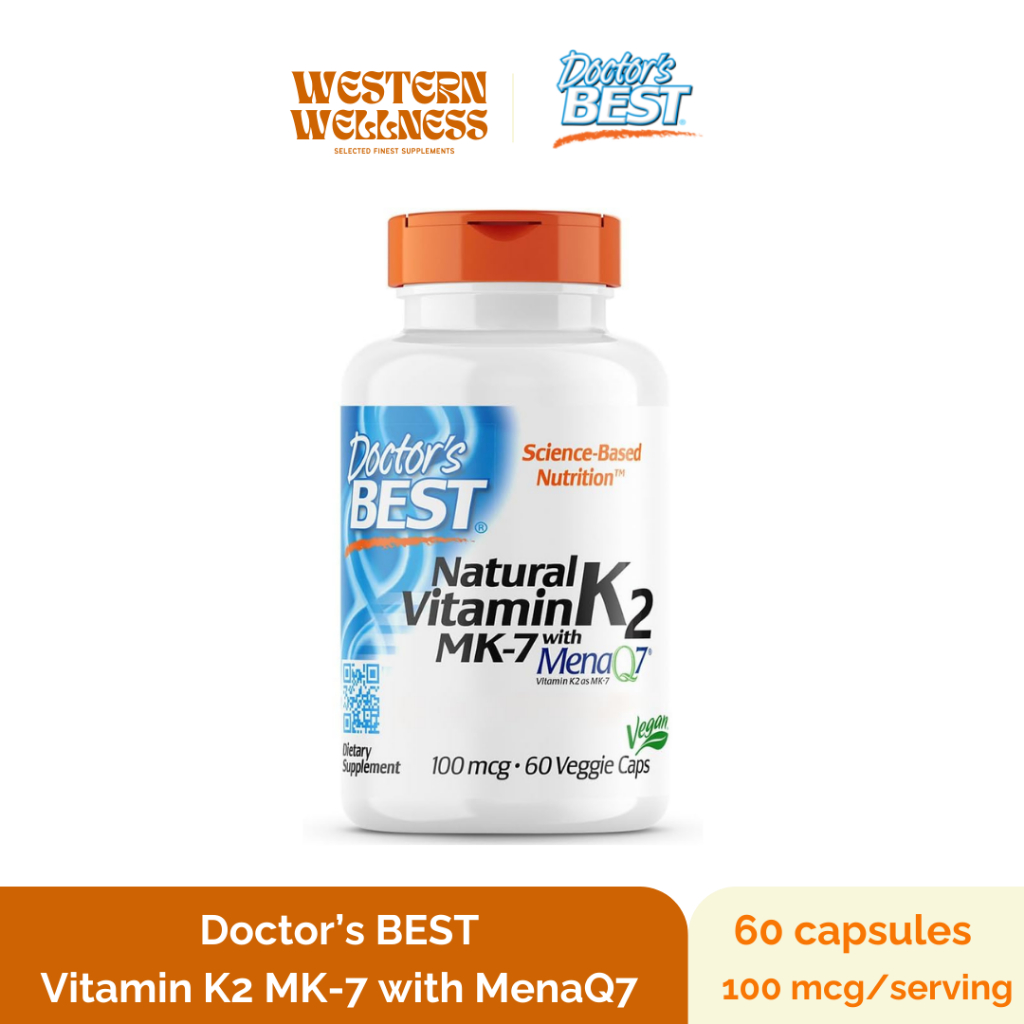 Doctor's Best, Natural Vitamin K2, MK-7 with MenaQ7 (100mcg - 60 Capsules) วิตามินเค