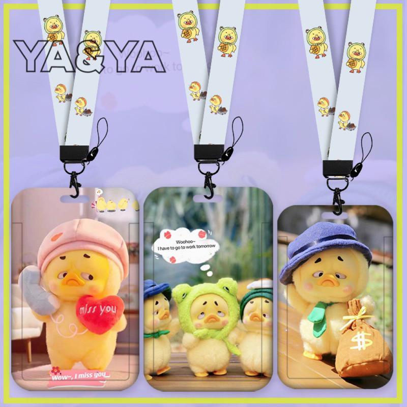 พร้อมส่ง�ผู้ถือบัตรเป็ดน่ารำคาญ สายคล้องบัตร ที่ใส่บัตร สายคล้องโทรศัพท์ สายคล้องคอ ลายการ์ตูน