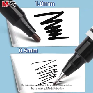 M&G ปากกามาร์คเกอร์อเนกประสงค์ 2 หัว เขียนลื่น สีคมชัด ติดทนนาน