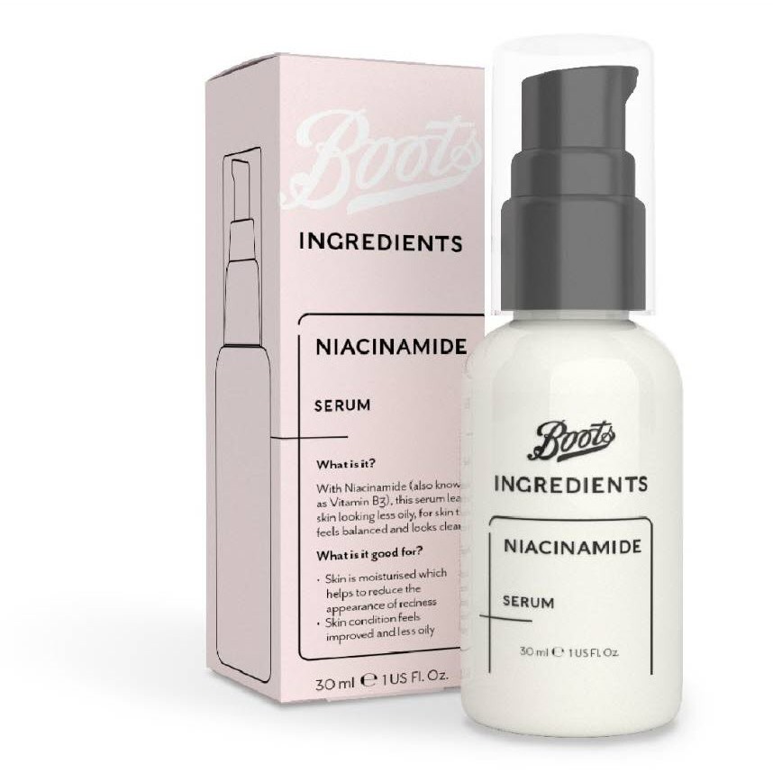 BOOTS INGREDIENTS Niacinamide Serum บู๊ทส์ อินกรีเดียนส์ ไนอาซินาไมด์ เซรั่ม 30 มล.