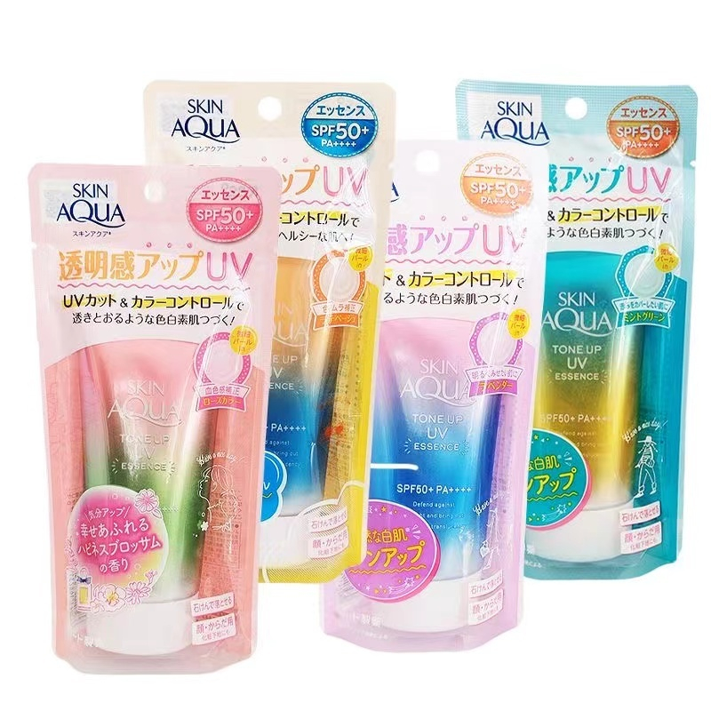 พร้อมส่ง rohto skin aqua tone up uv ครีม กันแดด spf50+ pa++++ 80g ของแท้ นำเข้าจากญี่ปุ่น