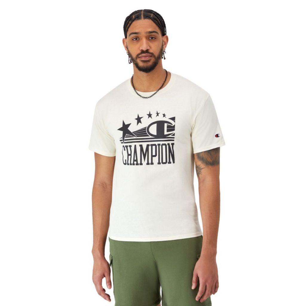 CHAMPION TEE-เสื้อยืดทีเชิ๊ตสำหรับผู้ชาย#GT23H 586QYB-NTC