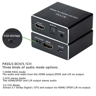 อะแดปเตอร์แยกเสียงสเตอริโอ HDMI TOSLINK SPDIF และอะแดปเตอร์แยกเสียง 3.5มม 4k 2k สําหรับ Ps4 TV DVD