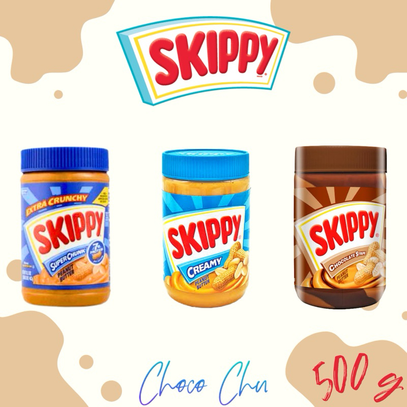 Skippy เนยถั่ว ทาขนมปัง แซนวิช เบเกอรี่ ขนาด 500g