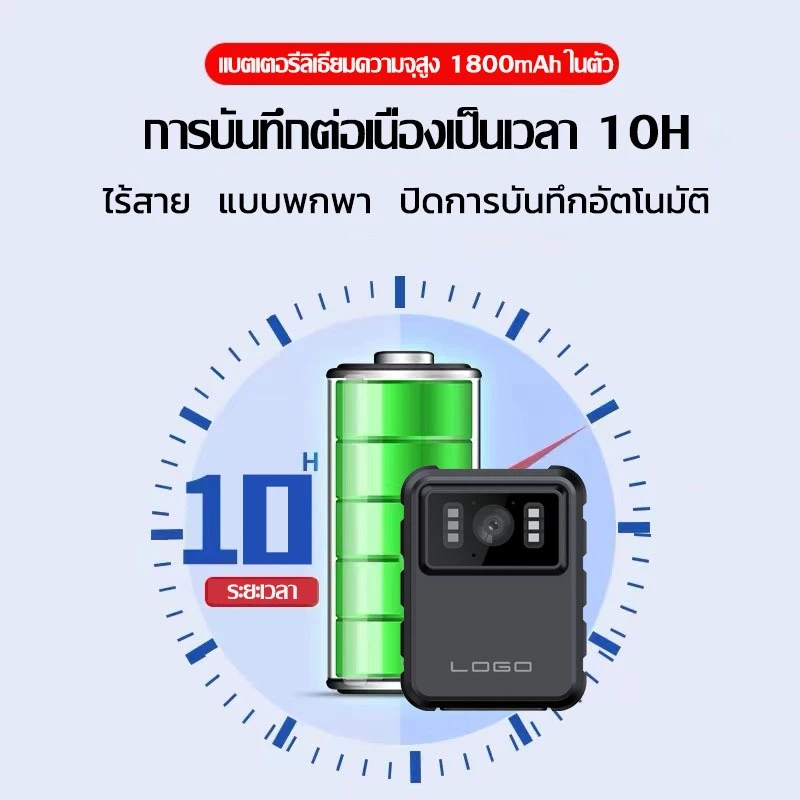 กล้องแอคชั่น กล้องแอคชั่นแคมเมรา Full HD 4K กล้อง GoPro กล้องกันน้ำ กล้องบันทึกภาพ กล้องถ่ายภาพ กล้องติดหมวก body camera thumbnail 7
