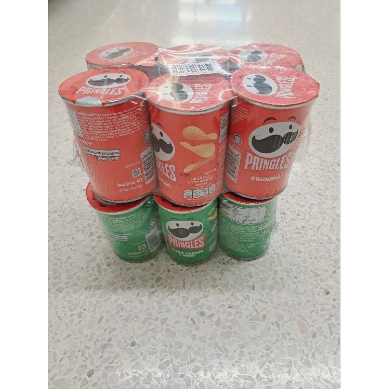 Pringles พริงเกิลส์ มันฝรั่ง ขนาด 42 กรัม แพ็ค6กระป๋องราคาถูกมากกก