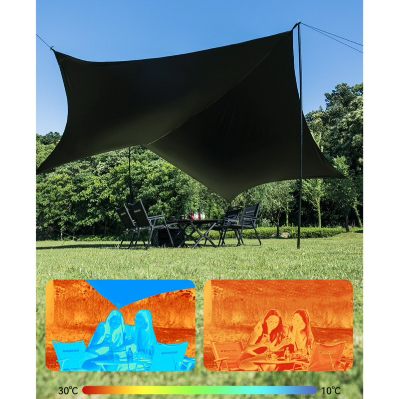 🔥พร้อมส่งทันทีใน24ชม.🔥Blackdog ทาร์ปขนาด27ตรม. กันฝน กันแดดดีเยี่ยม จุได้10-16คน - รูปที่ 3