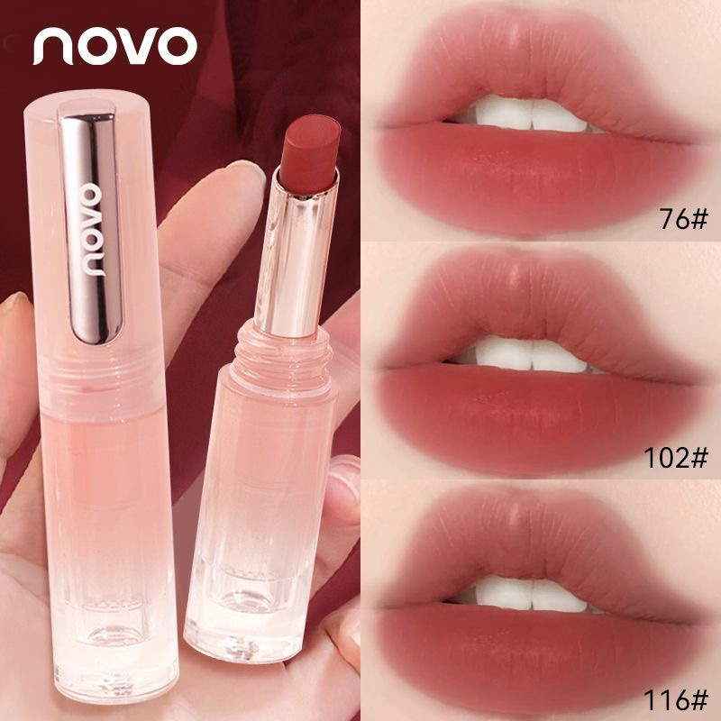 6029 (ใหม่/แท้) NOVO Lipstick ลิปแมท กำมะหยี่ สีสวย ติดทน กันน้ำ ลิปสติก