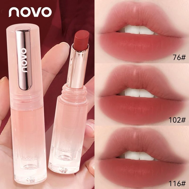 6029 (ใหม่/แท้) NOVO Lipstick ลิปแมท กำมะหยี่ สีสวย ติดทน กันน้ำ ลิปสติก