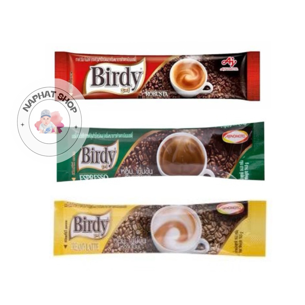 Birdy กาแฟเบอร์ดี้ กาแฟปรุงสำเร็จ 3 in 1 ขนาด 12.1 กรัม (สุ่มรสชาติ 1 ซอง)