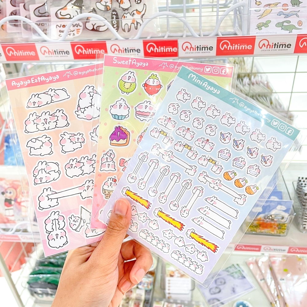 Sticker สติกเกอร์คละลาย หลากหลายแบบ พร้อมส่ง! [Ayaya]
