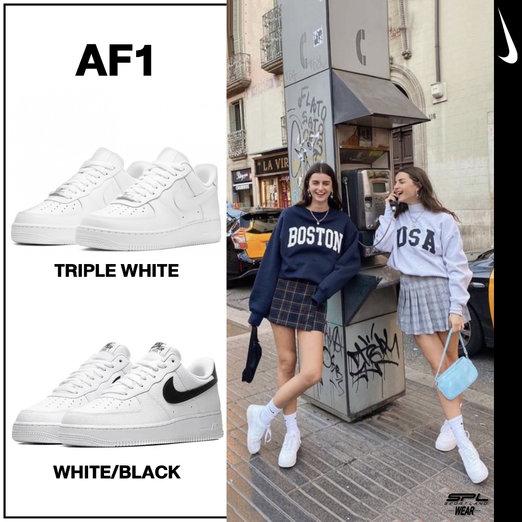 Nike Collection ไนกี้ รองเท้าผ้าใบ รองเท้าลำลอง Air Force 1 07 DD8959-100 / CT2302-100 (3700)