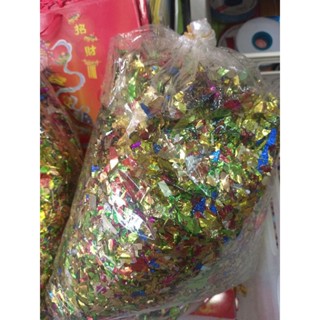 กากเพชร เศษกระดาษสี รุ้งโปรย ถุง1ล. และ1/2ล.