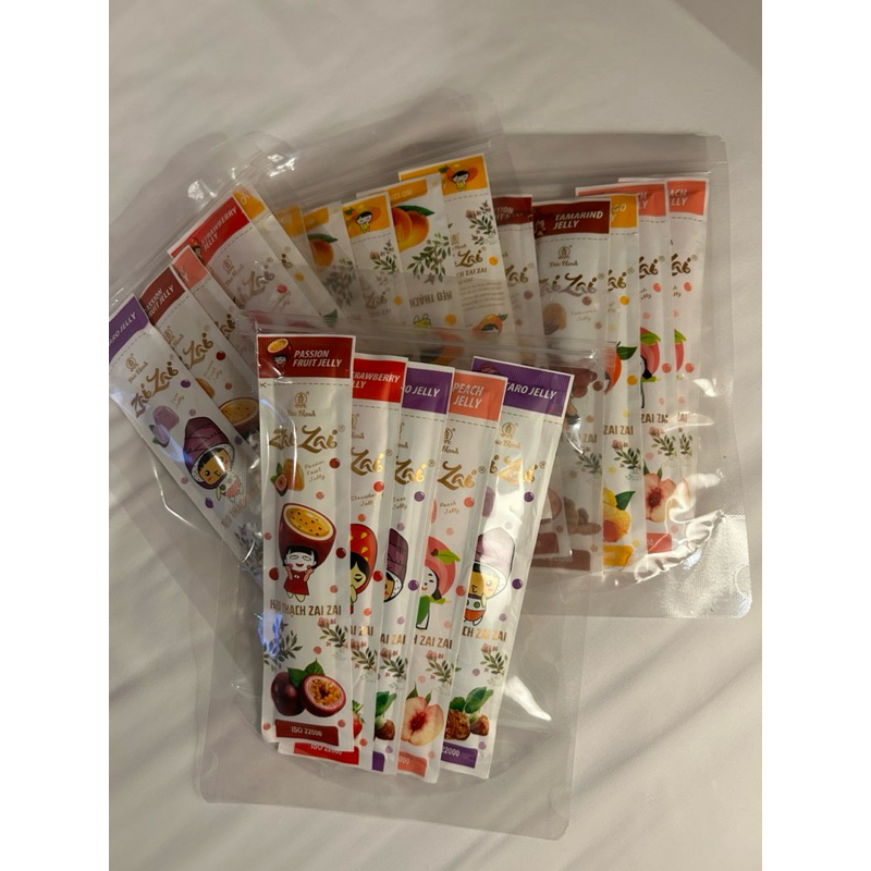 ส่งภายใน24ชม✅ ส่งจากไทย🇹🇭เยลลี่zai zai เยลลี่บุกผลไม้จากเวียดนาม🇻🇳เซ็ตคละรสแบบยาว 5ชิ้น