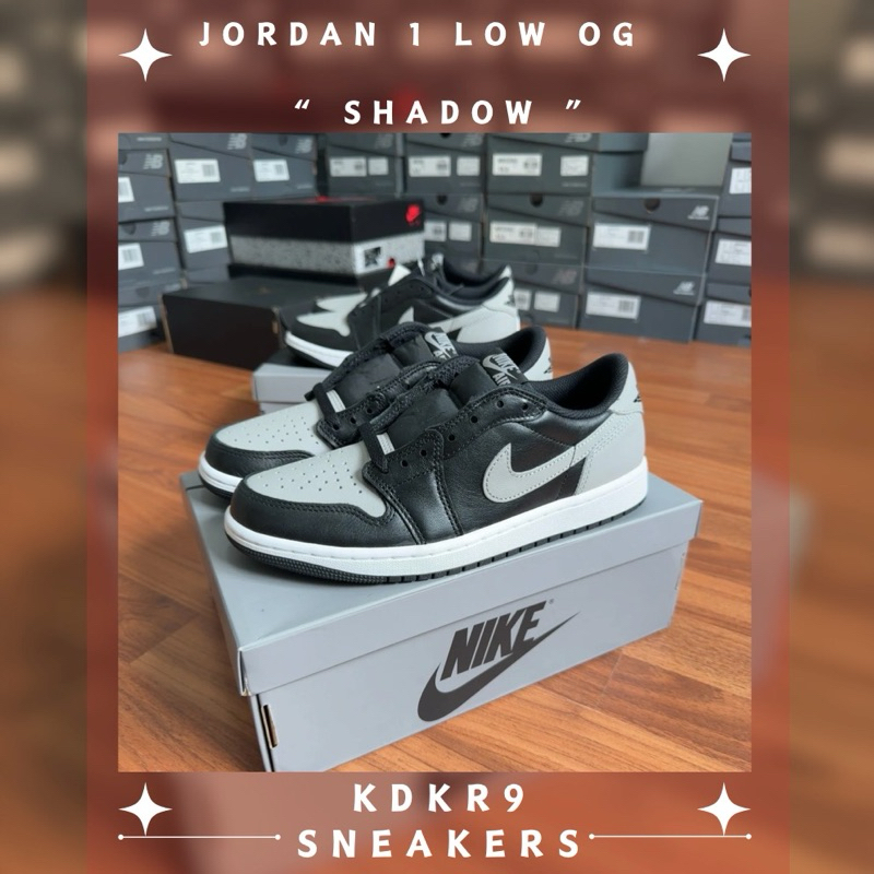 [ พร้อมส่ง ของแท้ 100% ] Jordan 1 Low OG Shadow